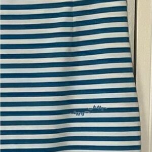 NWOT Lilly Pulitzer Flutter Blue Chin Chin Stripe Deacon Skirt Size Medium